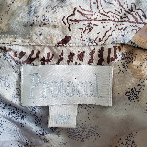 Vintage Abstract Print Silk Shirt - Picture 8 of 8